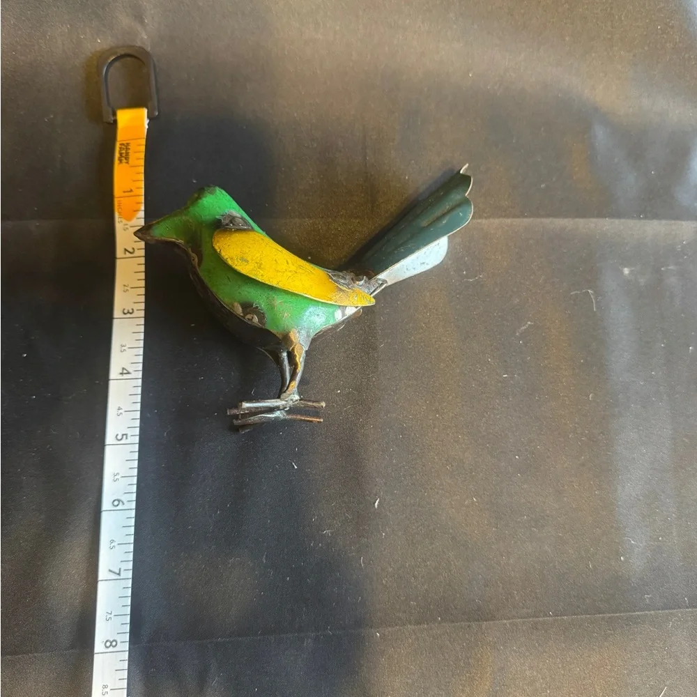 Green and Yellow Metal Bird Toy for Pet Birds